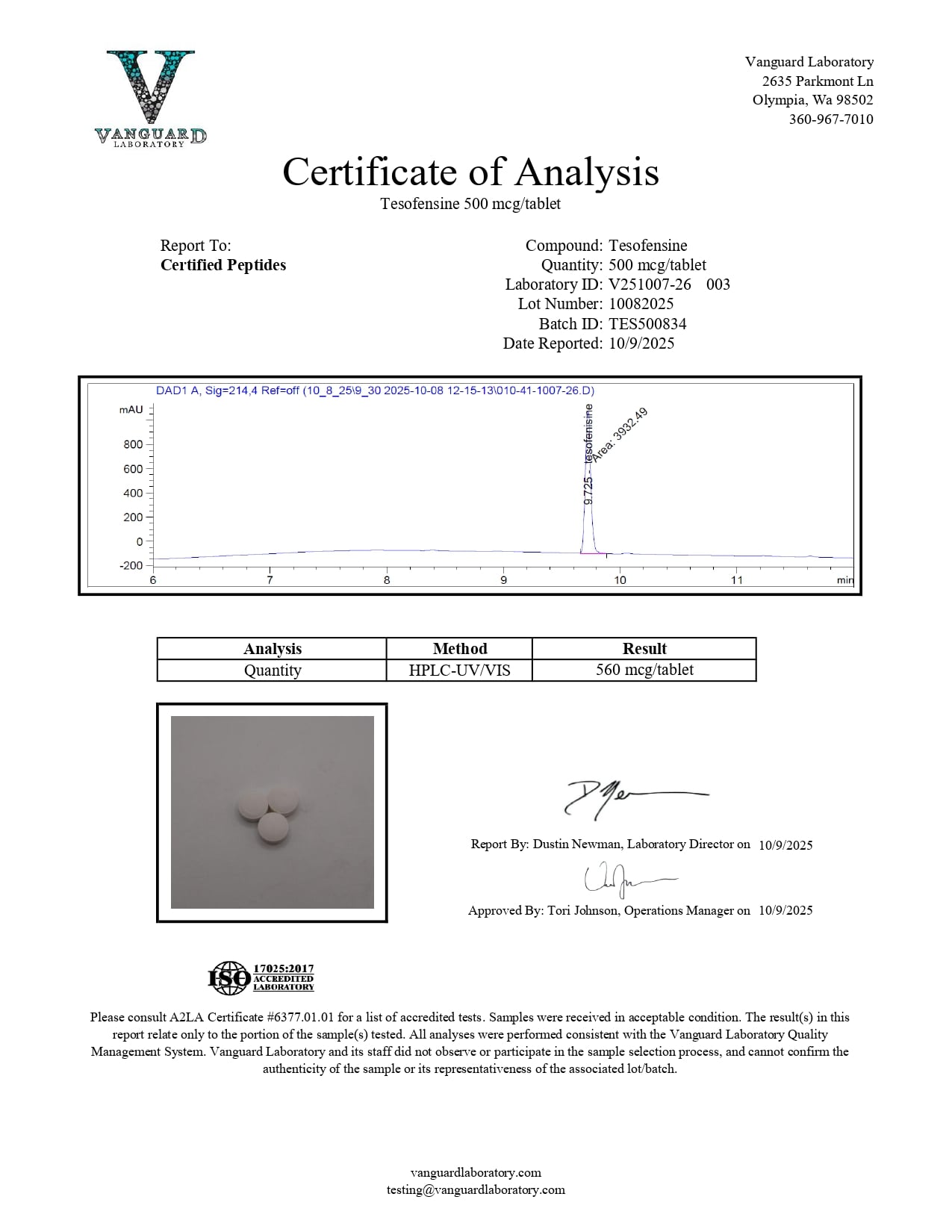 TESOFENSINETRED Contaminant