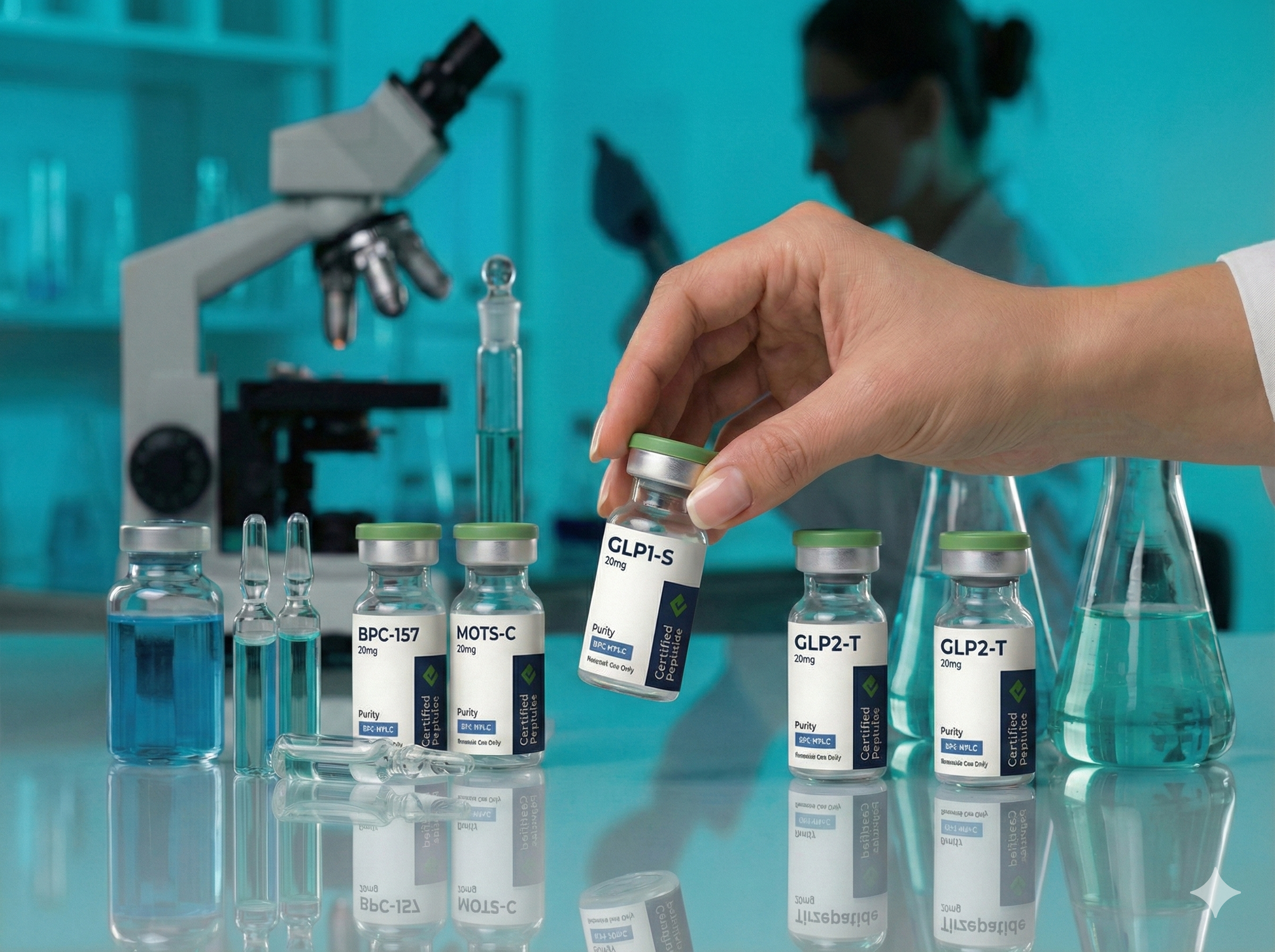 Lab testing photo with vials and equipment