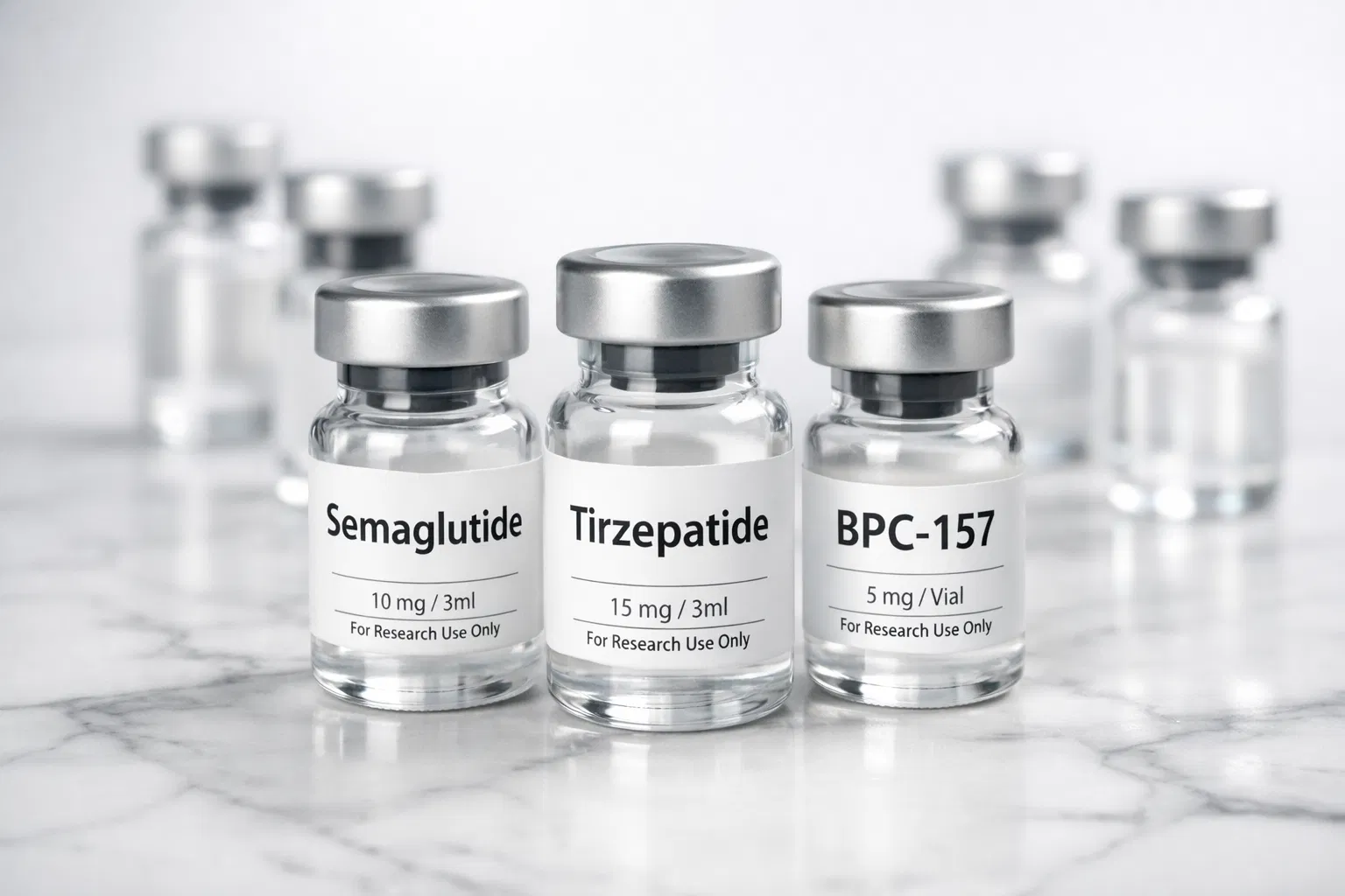 Peptide product vials